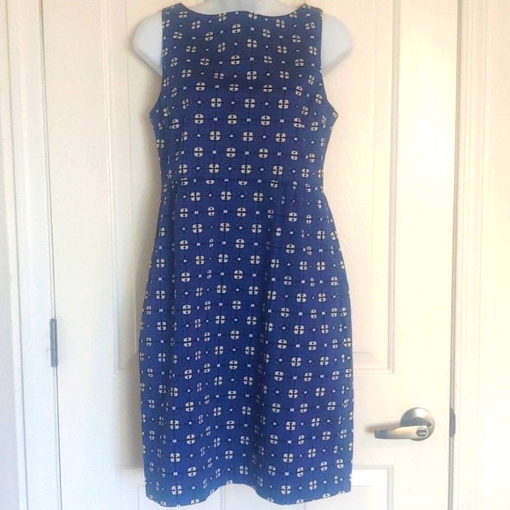 Joe Fresh dress, blue white black, size 4